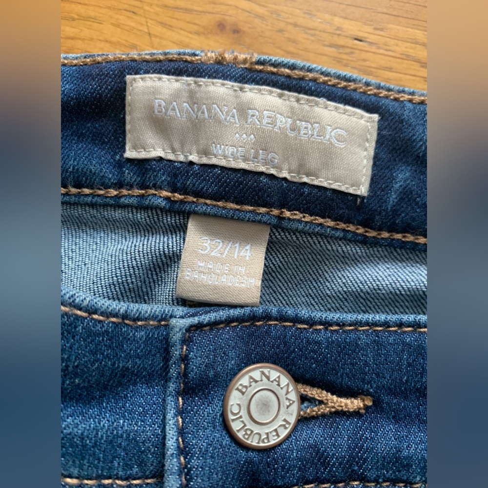 New Banana Republic Wide Leg Jeans Size 32/14 Women’s